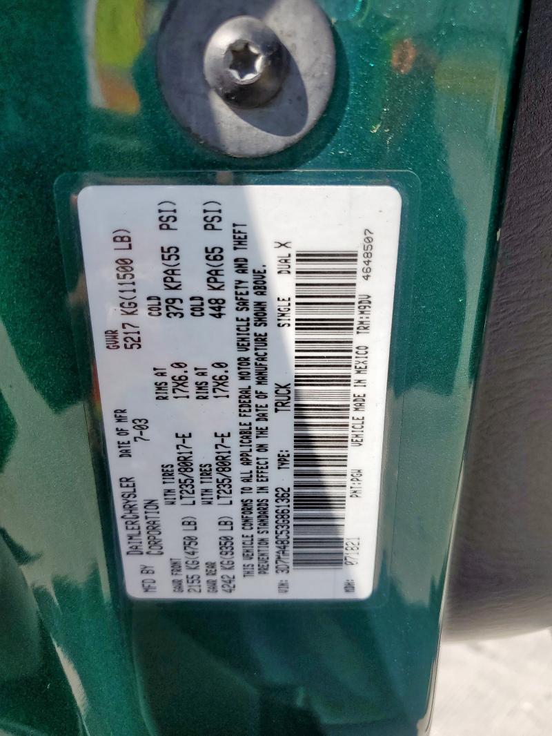 2003 DODGE RAM 3500 S #3305359300