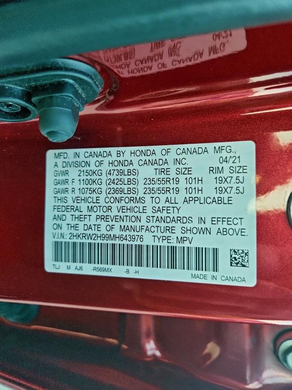 2021 HONDA CR-V TOURI #3305682722