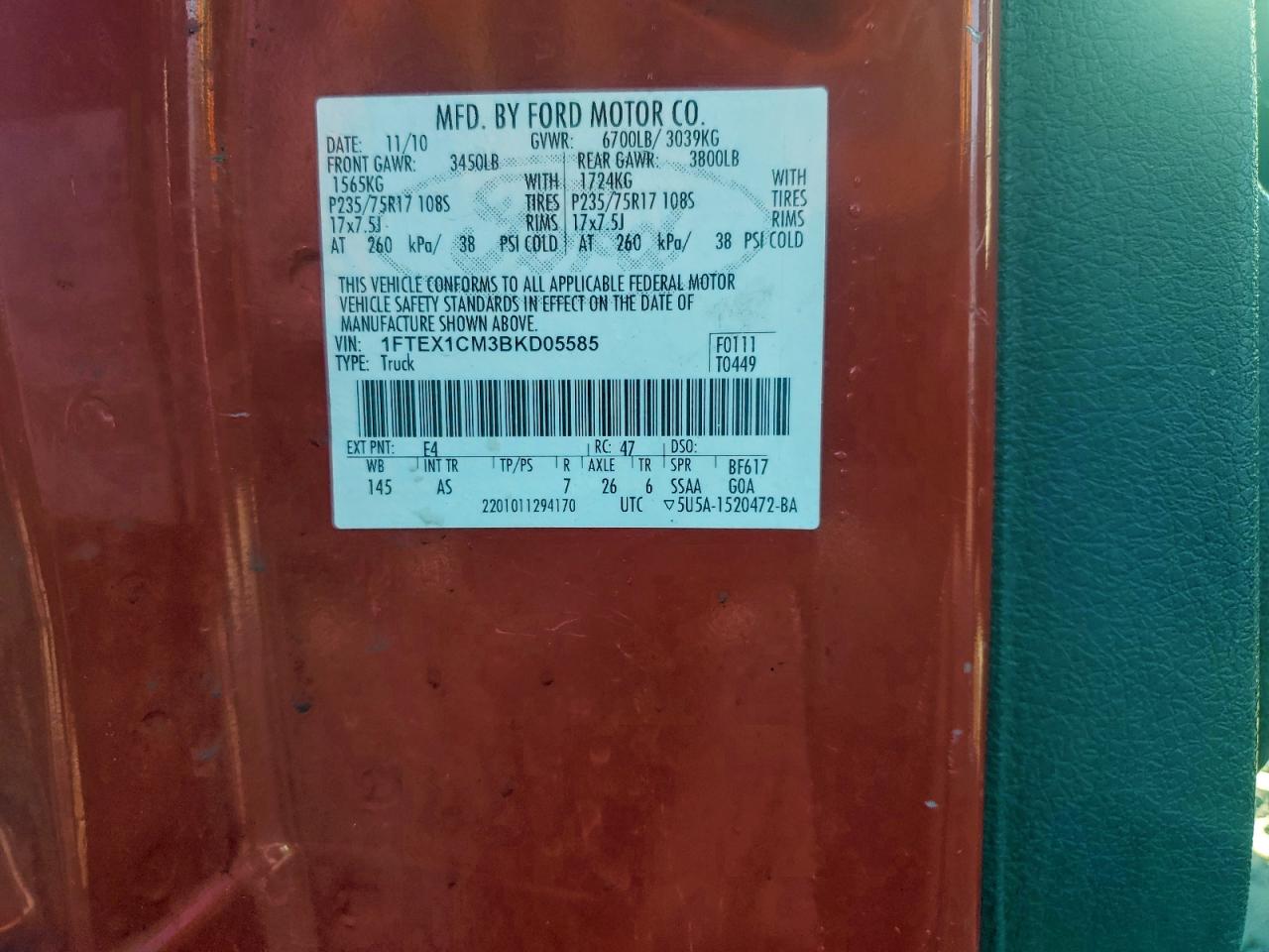 FORD F-150 SUPER CAB