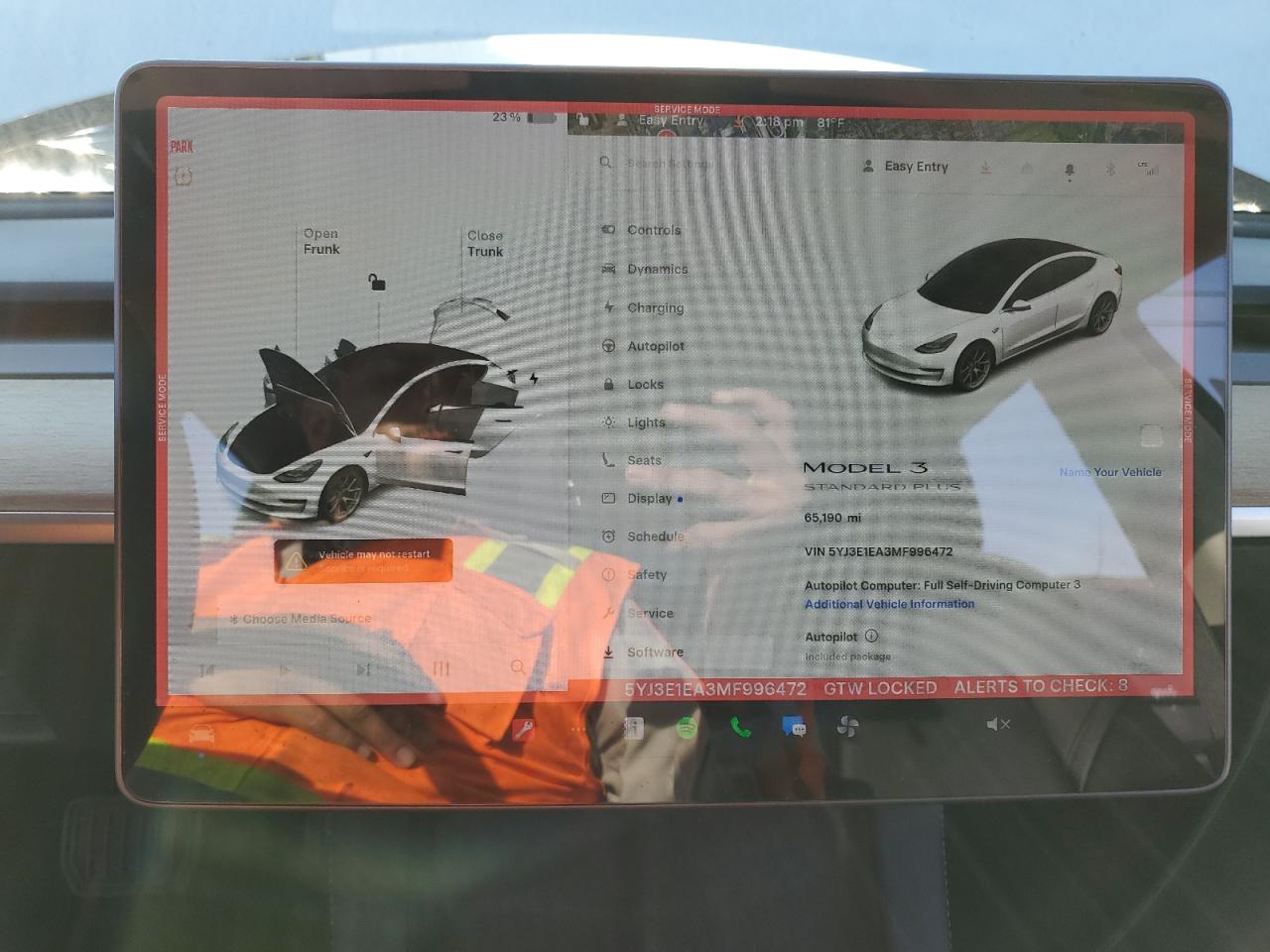 Lot #3317026124 2021 TESLA MODEL 3