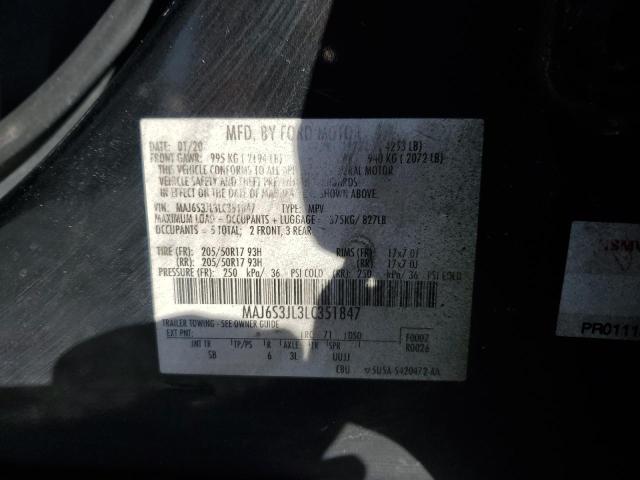 2020 FORD ECOSPORT S MAJ6S3JL3LC351847