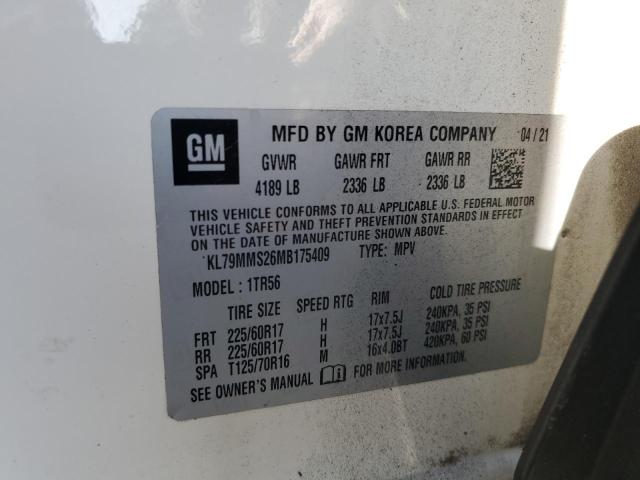 2021 CHEVROLET TRAILBLAZE #3298124126