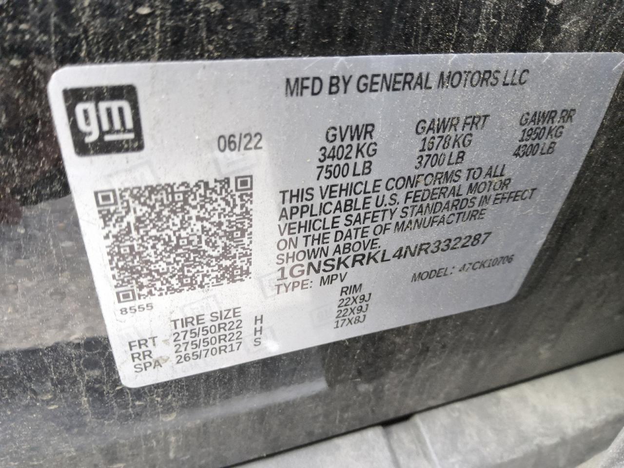 CHEVROLET TAHOE K1500 RST