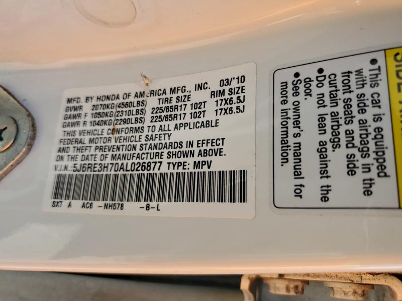 2010 HONDA CR-V EXL #3303864703