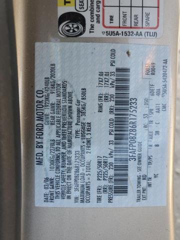 2006 FORD FUSION SEL #3291788568