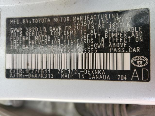 2017 TOYOTA COROLLA L #3302860889