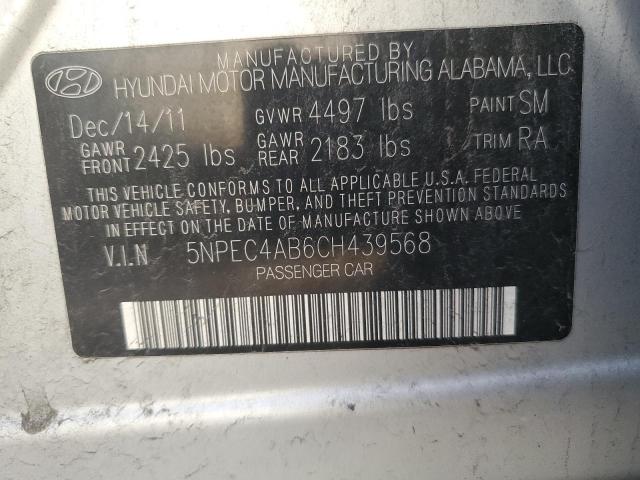 2012 HYUNDAI SONATA SE - 5NPEC4AB6CH439568