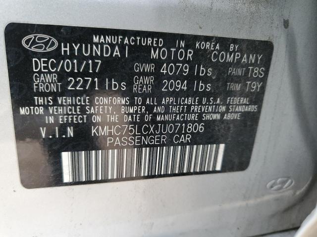 2018 HYUNDAI IONIQ SEL - KMHC75LCXJU071806