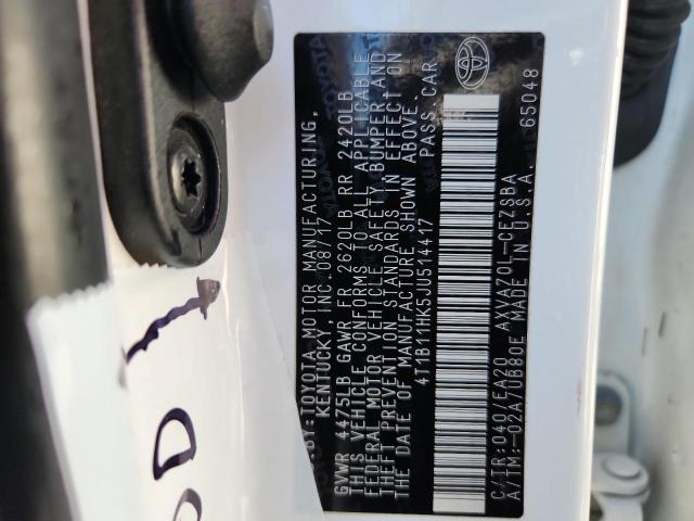 2018 TOYOTA CAMRY L #3296423634