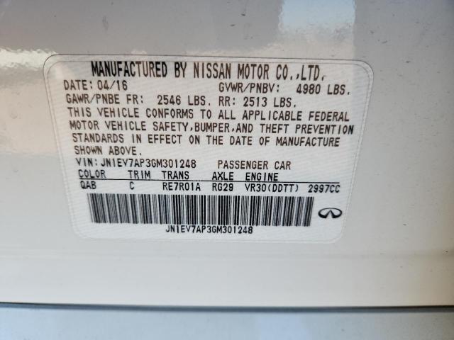 2016 INFINITI Q50 PREMIU - JN1EV7AP3GM301248