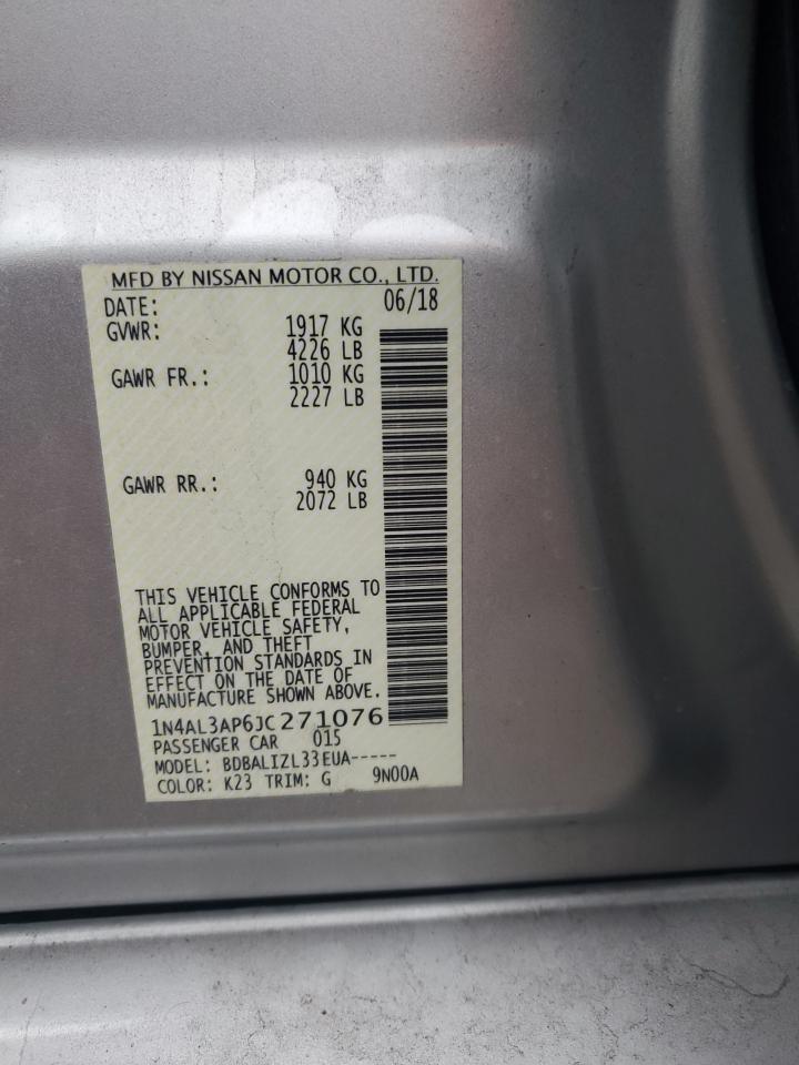 Lot #3302734008 2018 NISSAN ALTIMA 2.5