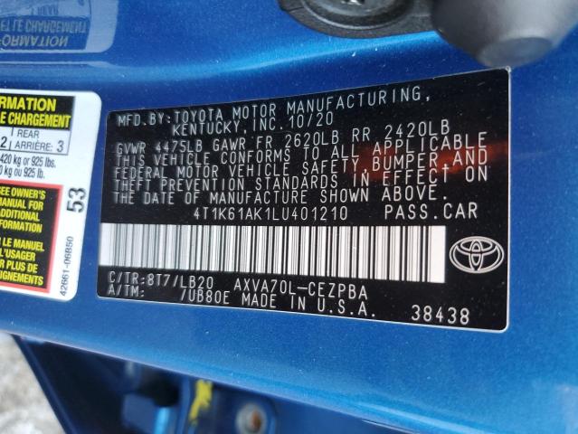 2020 TOYOTA CAMRY XSE #3301797373