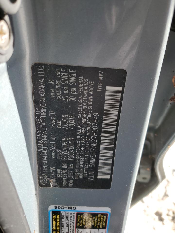 Lot #3281485059 2007 HYUNDAI SANTA FE S