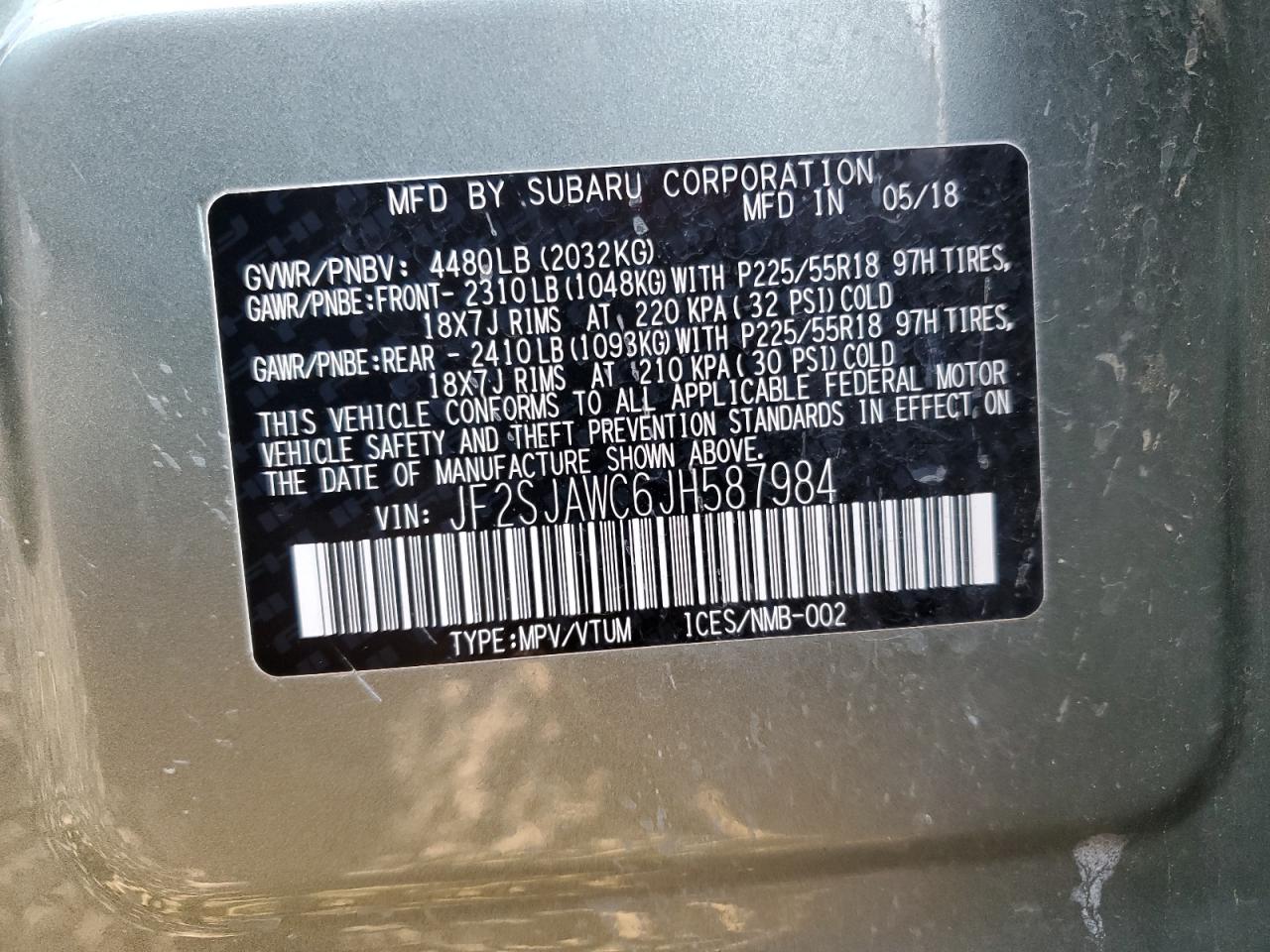 SUBARU FORESTER 2.5I TOURING