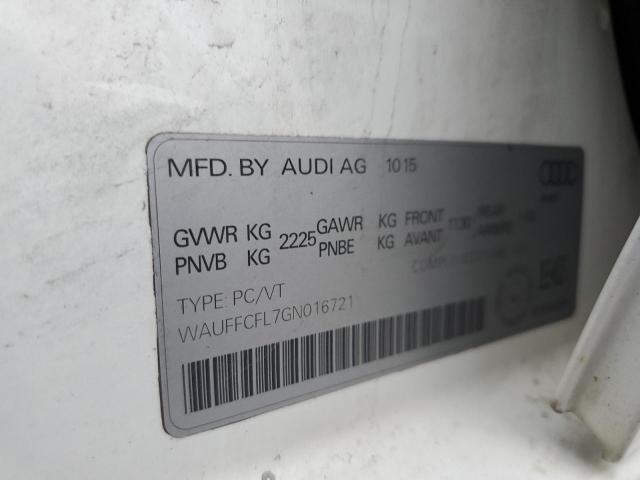 2016 AUDI A4 PROGRES WAUFFCFL7GN016721