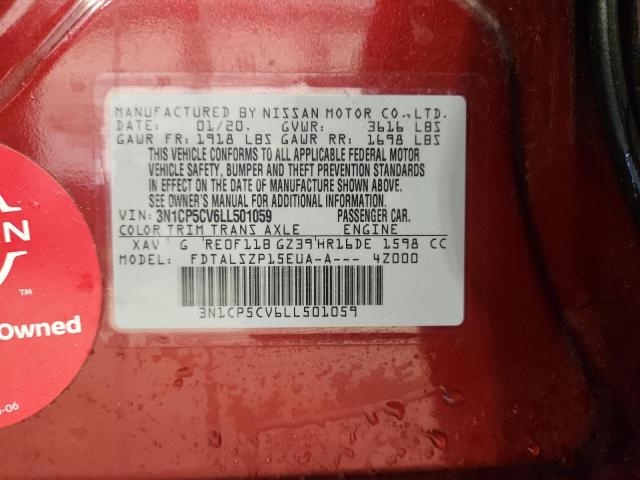 2020 NISSAN KICKS SV - 3N1CP5CV6LL501059