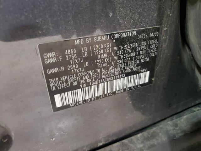 2021 SUBARU OUTBACK #3304783947