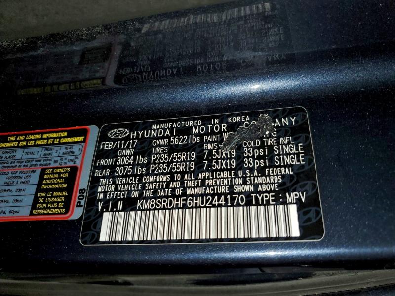 2017 HYUNDAI SANTA FE S #3301851996