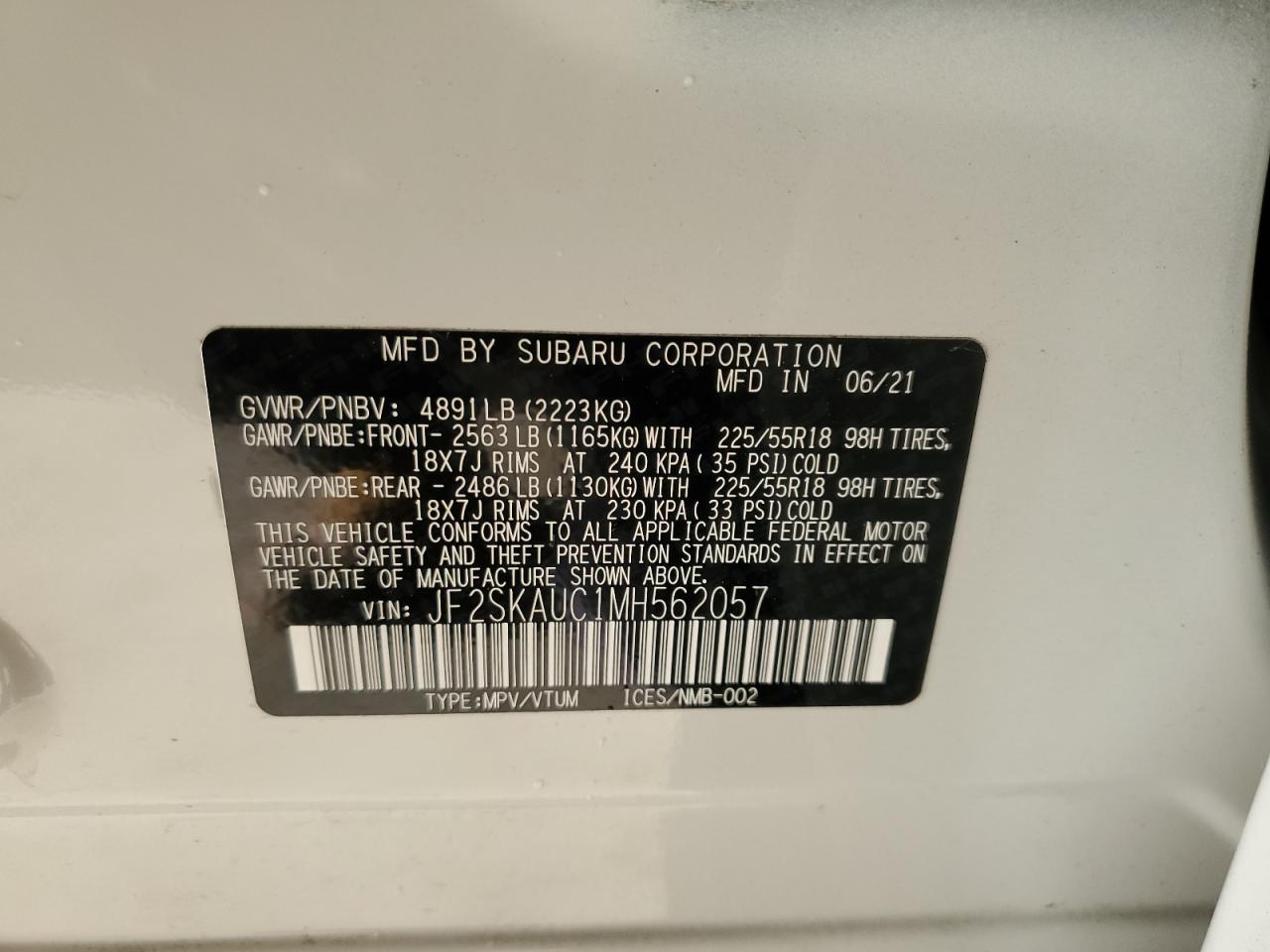 SUBARU FORESTER LIMITED