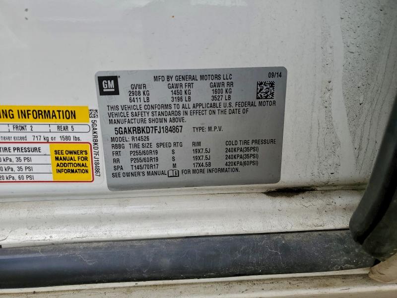 2015 BUICK ENCLAVE #3294535637