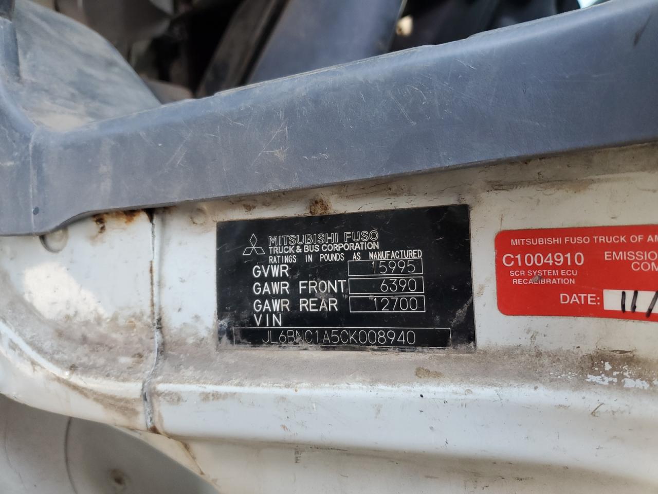 Lot #3294588049 2012 MITSUBISHI FUSO TRUCK OF FE FEC72S