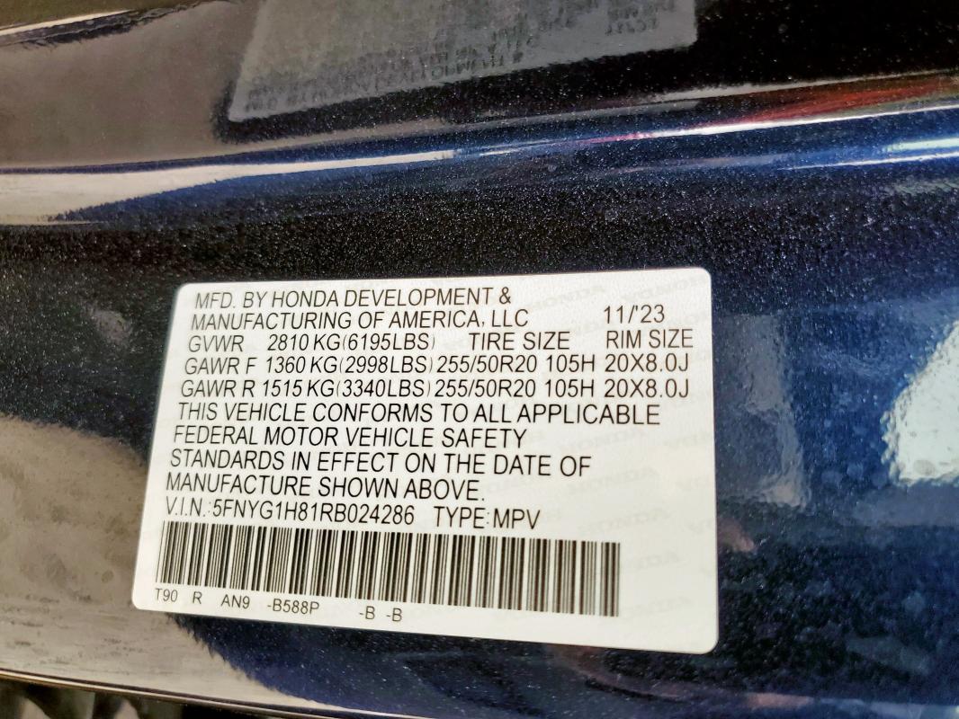 2024 HONDA PILOT ELIT #3291317136