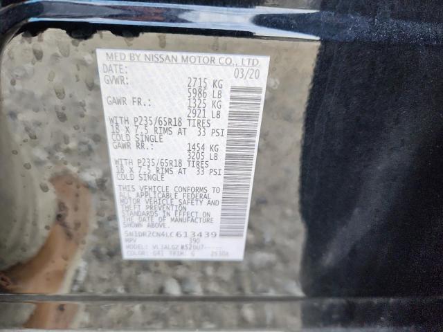 2020 NISSAN PATHFINDER - 5N1DR2CN4LC613439