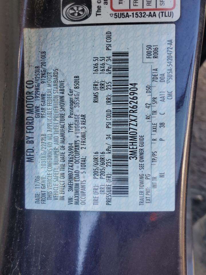 Lot #3282507914 2007 MERCURY MILAN