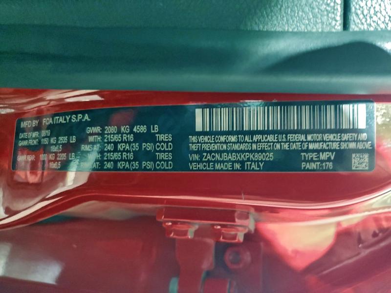 2019 JEEP RENEGADE S #3312755088