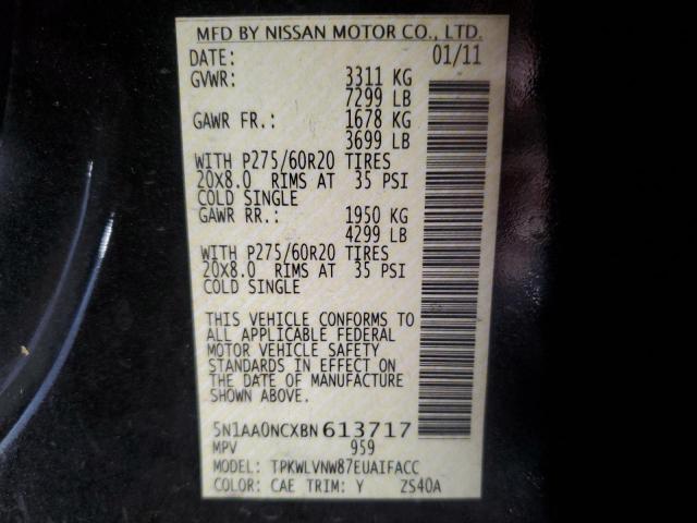 2011 NISSAN ARMADA SV #3293527409