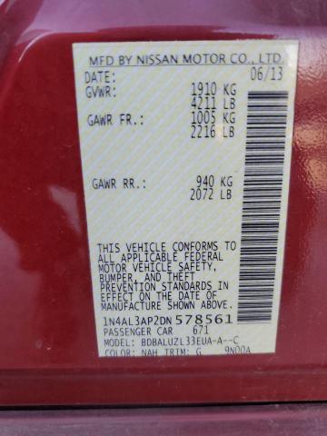 2013 NISSAN ALTIMA 2.5 #3291322164