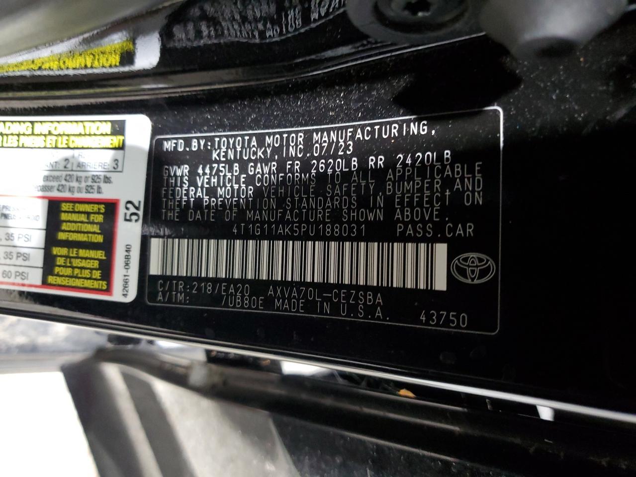 TOYOTA CAMRY SE NIGHT SHADE