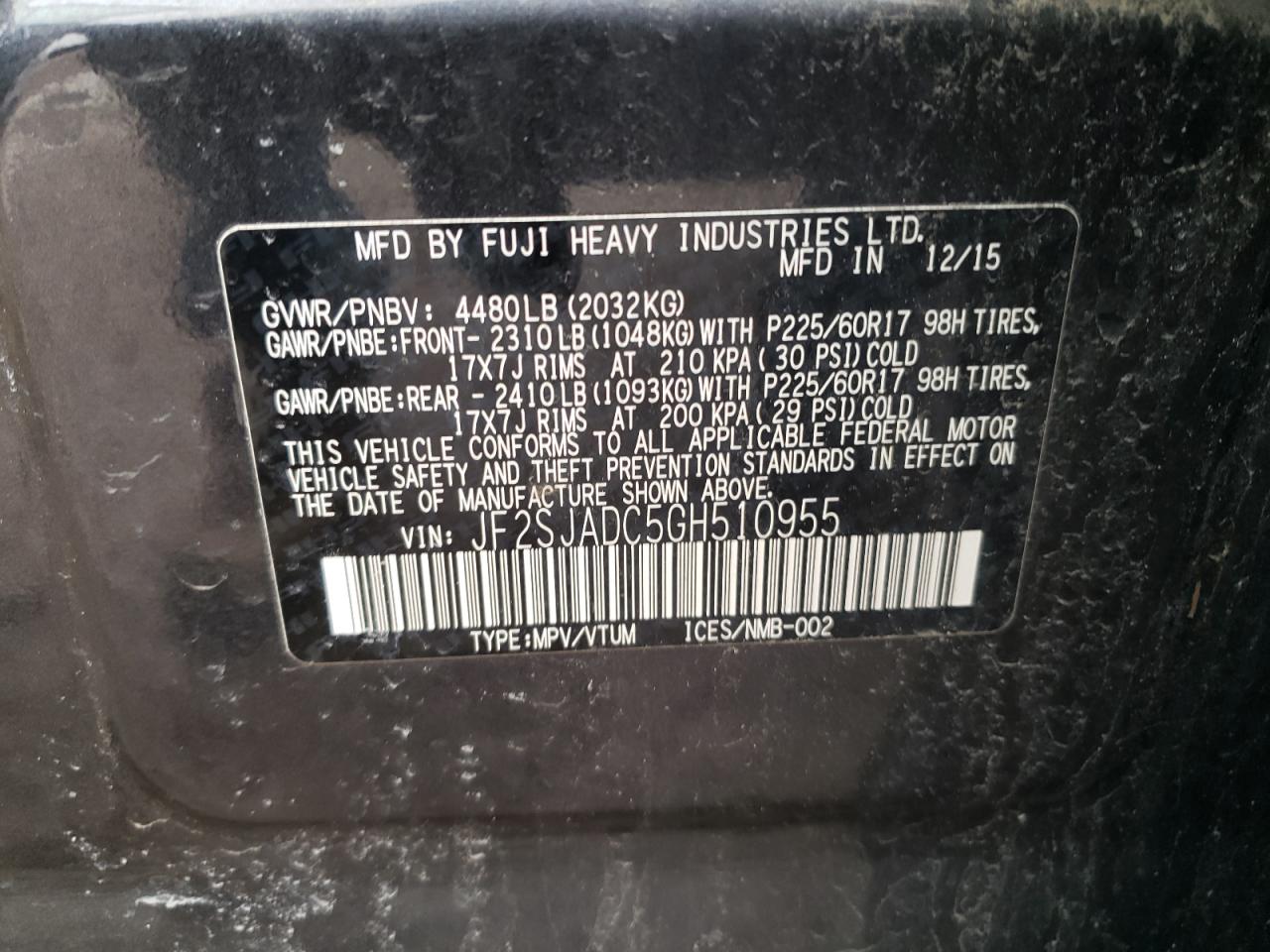 SUBARU FORESTER 2.5I PREMIUM