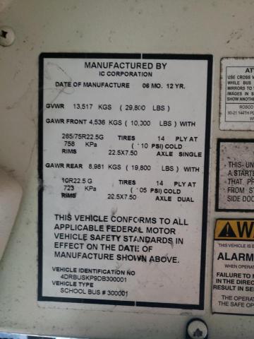 2013 IC CORPORATION CE SERIES SCHOOL #3304602488