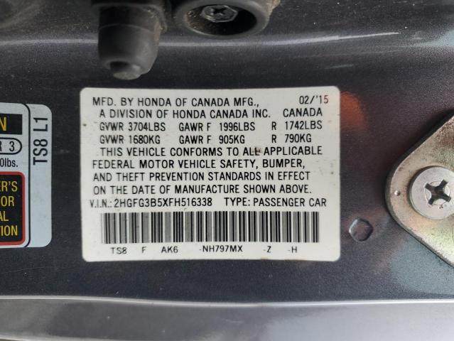 2015 HONDA CIVIC LX - 2HGFG3B5XFH516338