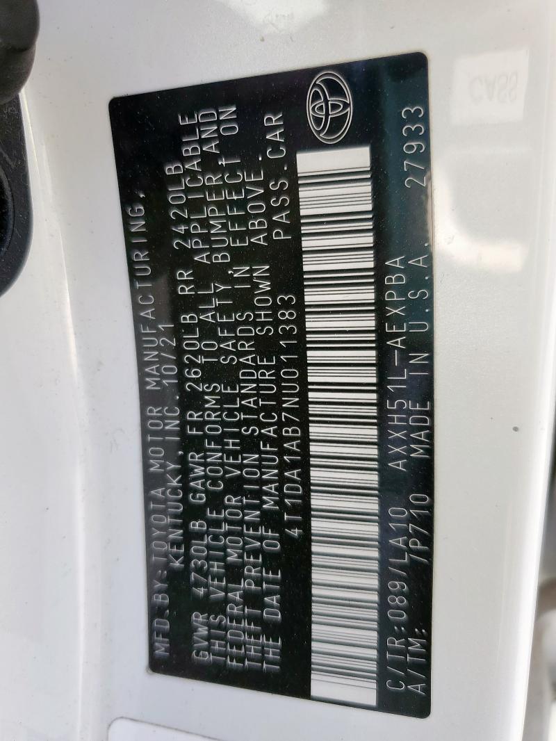 2022 TOYOTA AVALON LIM #3298086152