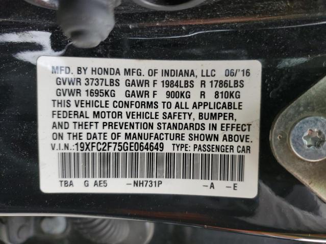 2016 HONDA CIVIC EX #3286714289