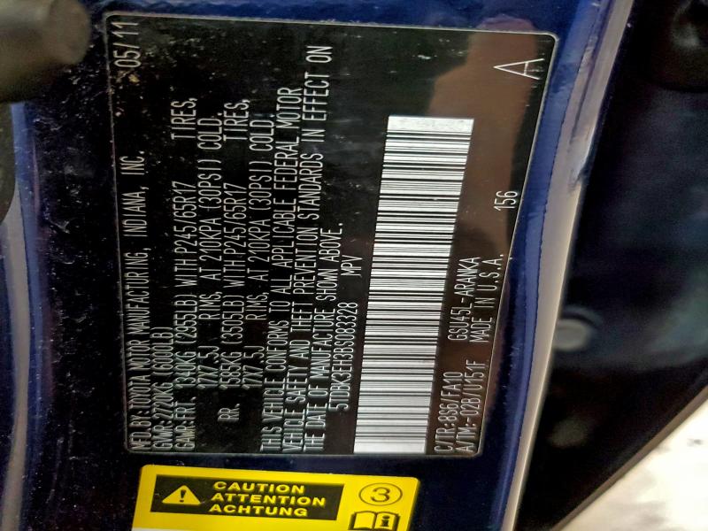 2011 TOYOTA HIGHLANDER #3302759415