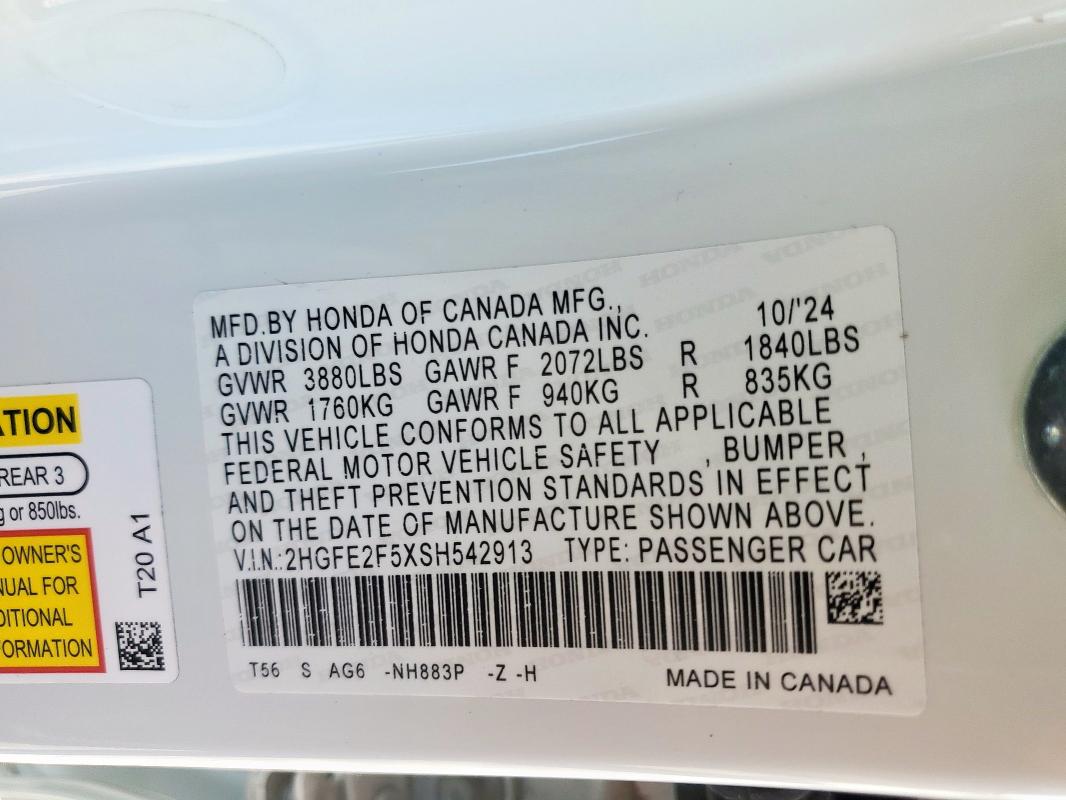 2025 HONDA CIVIC SPOR #3280428157