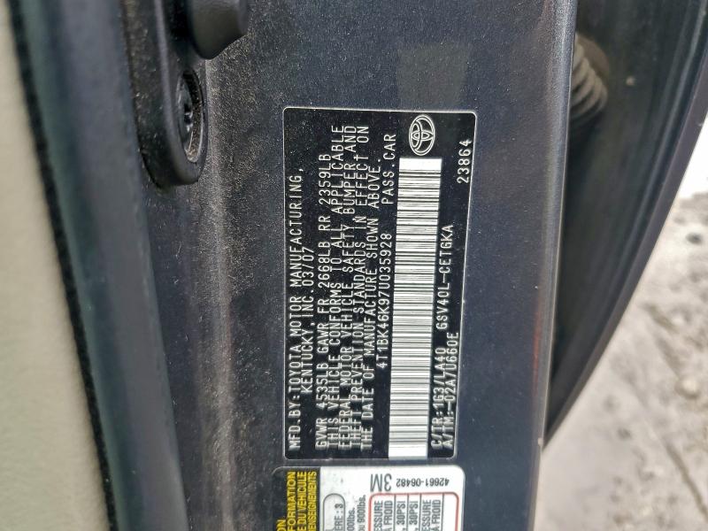 2007 TOYOTA CAMRY LE #3305303361