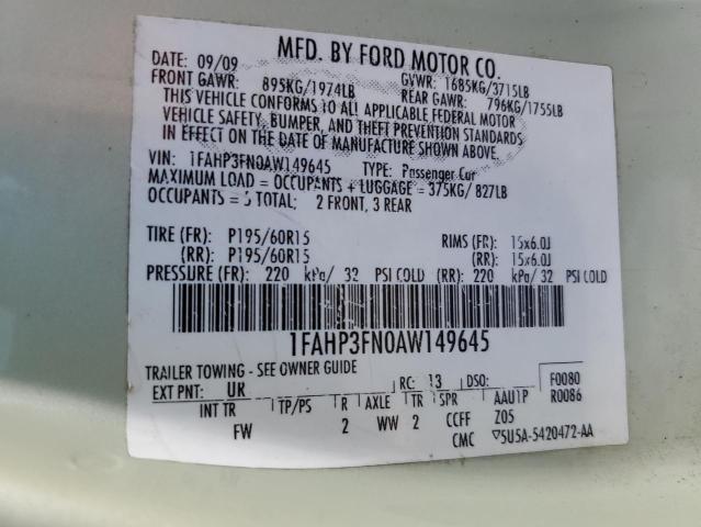 2010 FORD FOCUS SE #3301751439