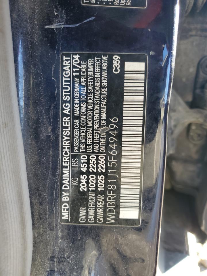 Lot #3297260380 2005 MERCEDES-BENZ C 240 4MAT