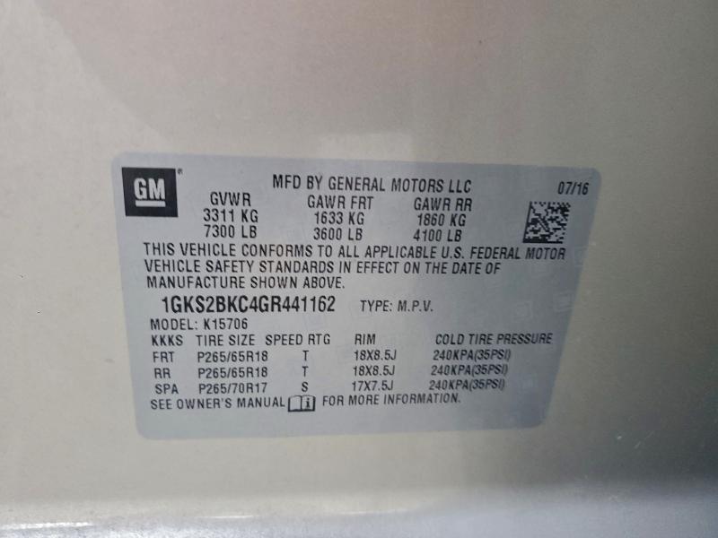 2016 GMC YUKON SLT #3304021618