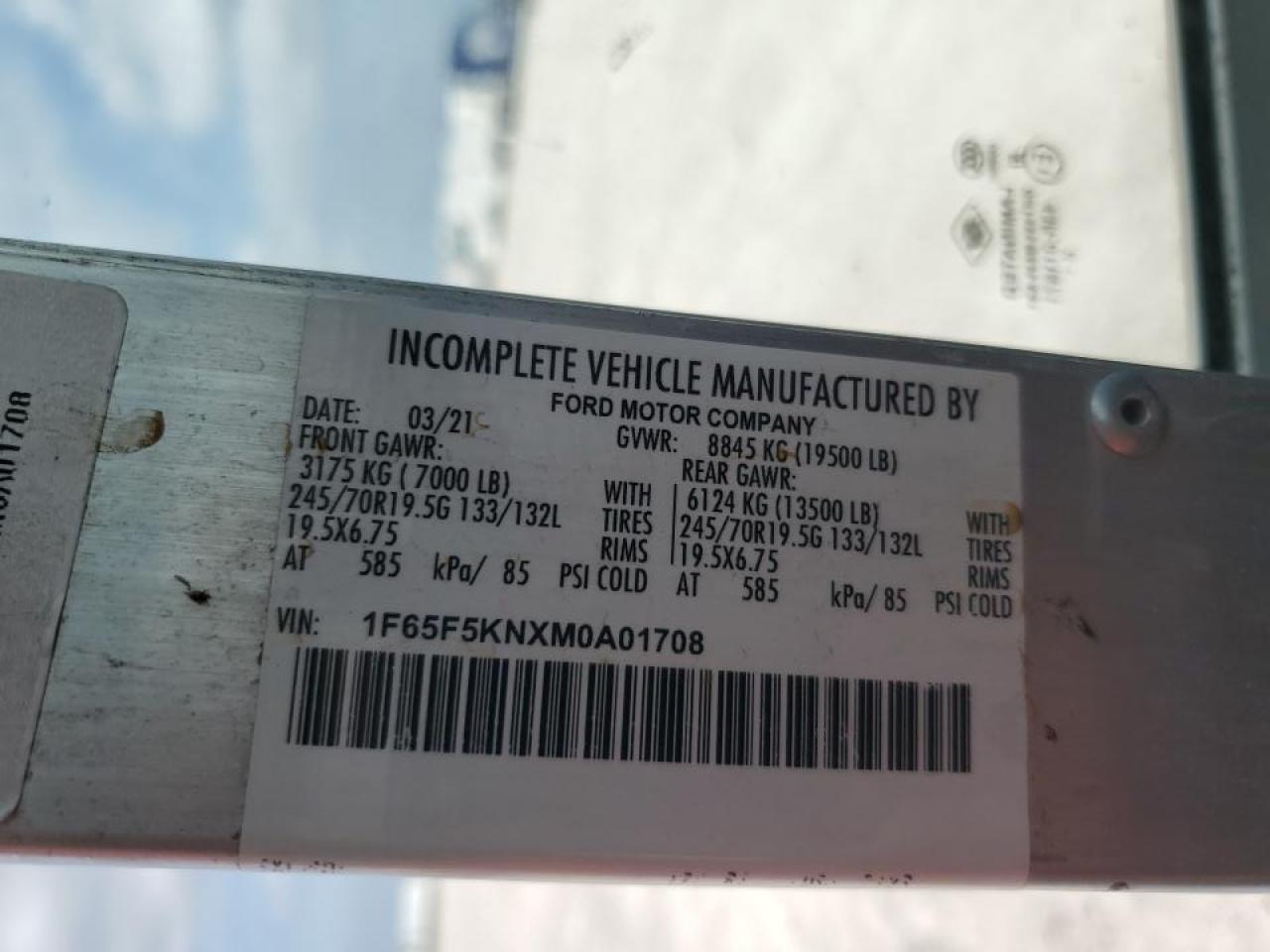 Lot #3311750765 2021 FORD UNKNOWN