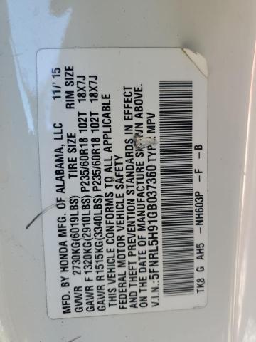 2016 HONDA ODYSSEY TO #3282578878