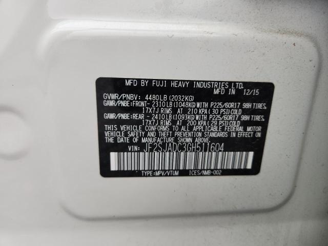 2016 SUBARU FORESTER 2 #3293464430