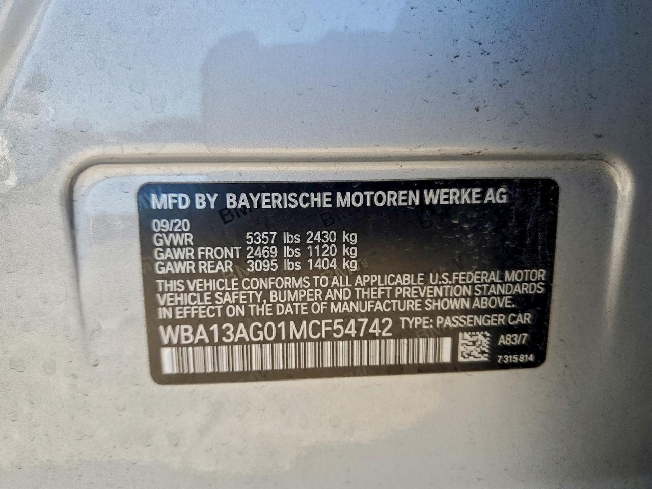 Lot #3302740024 2021 BMW 530E