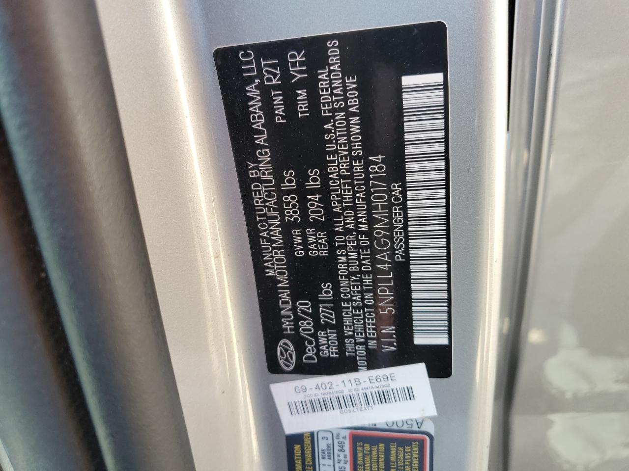 Lot #3308229162 2021 HYUNDAI ELANTRA SE