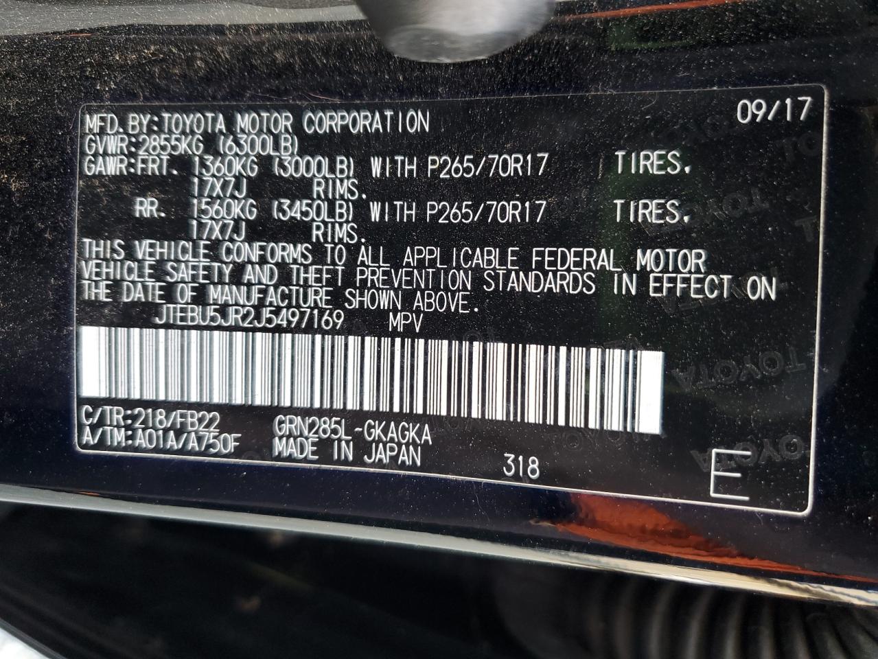 TOYOTA 4RUNNER SR5/SR5 PREMIUM