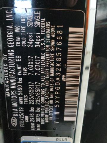 2019 KIA SORENTO L #3296285492